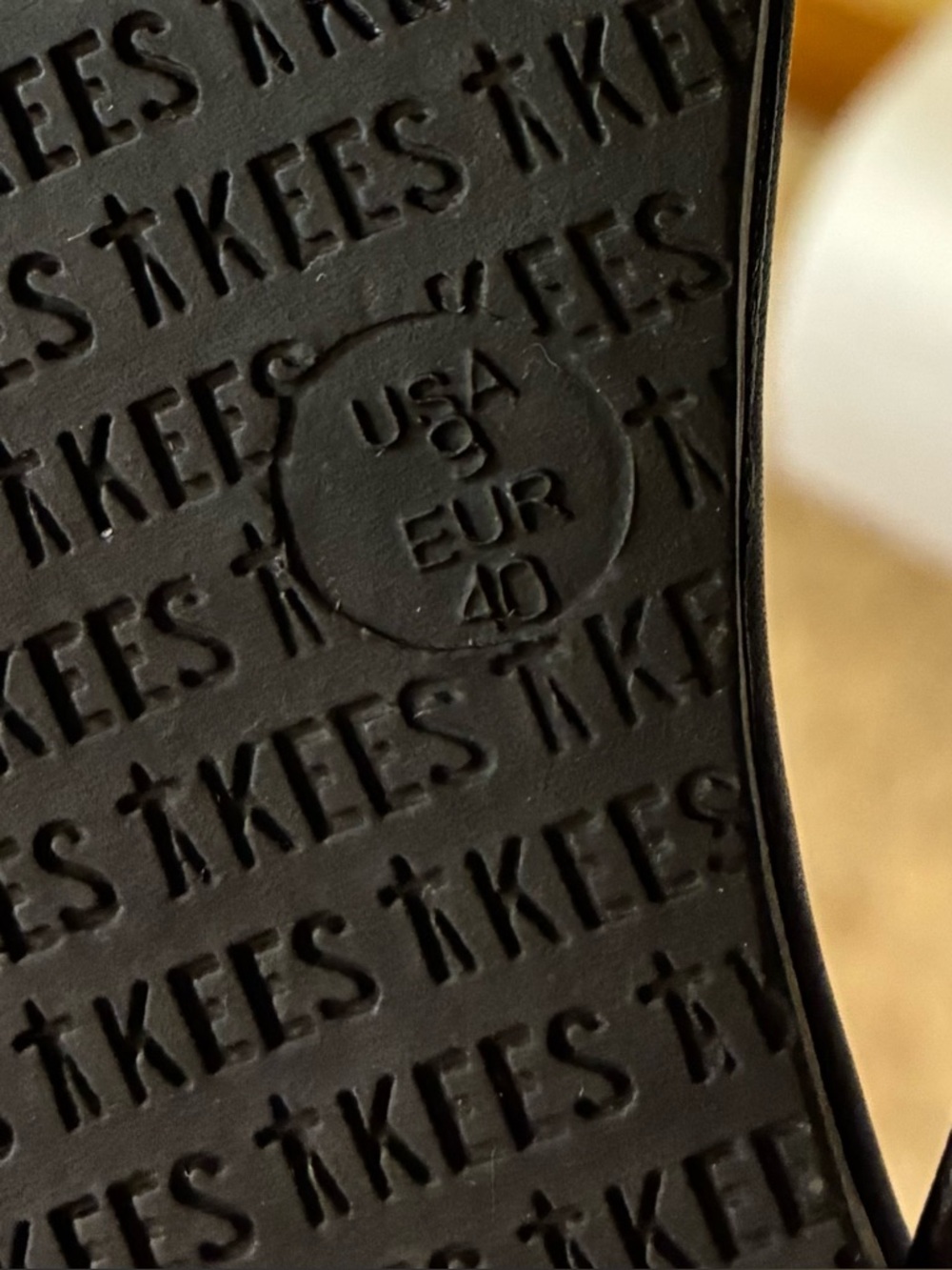 Tkees Boyfriend Flip Flop Black SZ. 9 - Picture 10 of 13